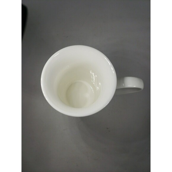 Starbucks Coffee Tea Mug Cup Gold Taupe Diamond Scroll Pattern Half Heart Handle - Picture 9 of 16